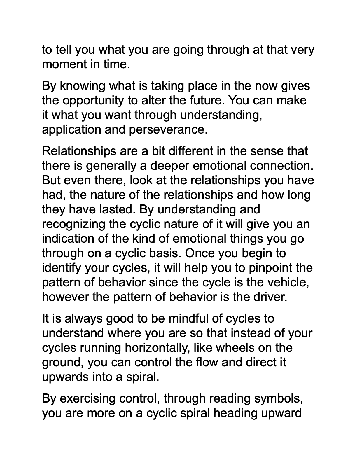 Discipline of Cycles
