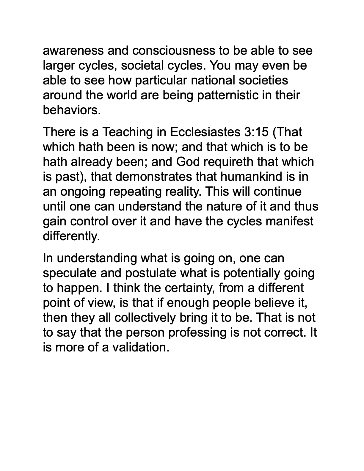 Discipline of Cycles
