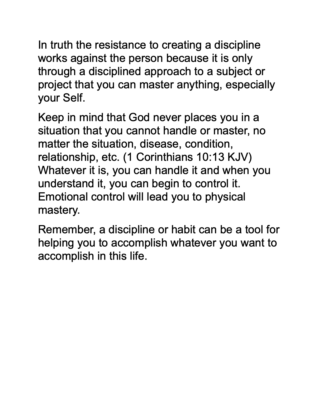 Discipline of Discipline