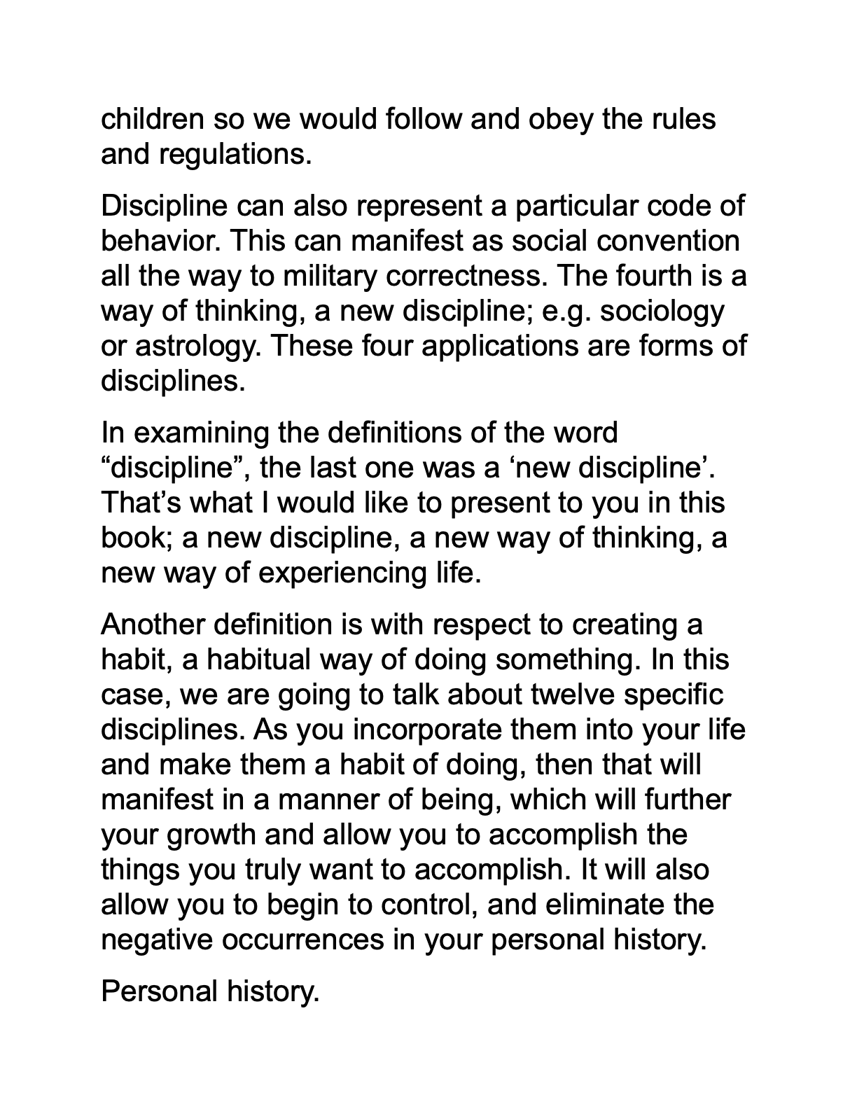 Discipline of Discipline