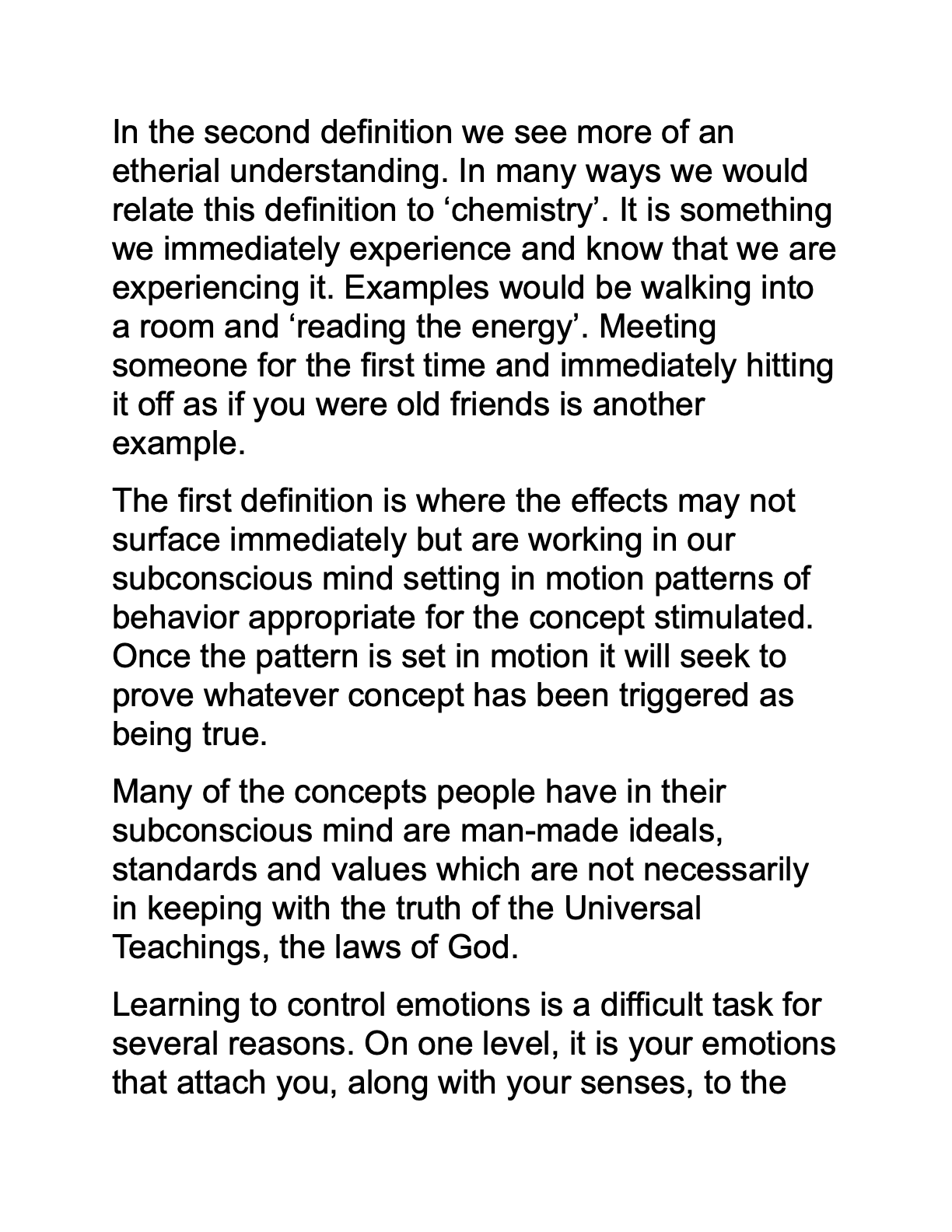 Discipline of Emotions