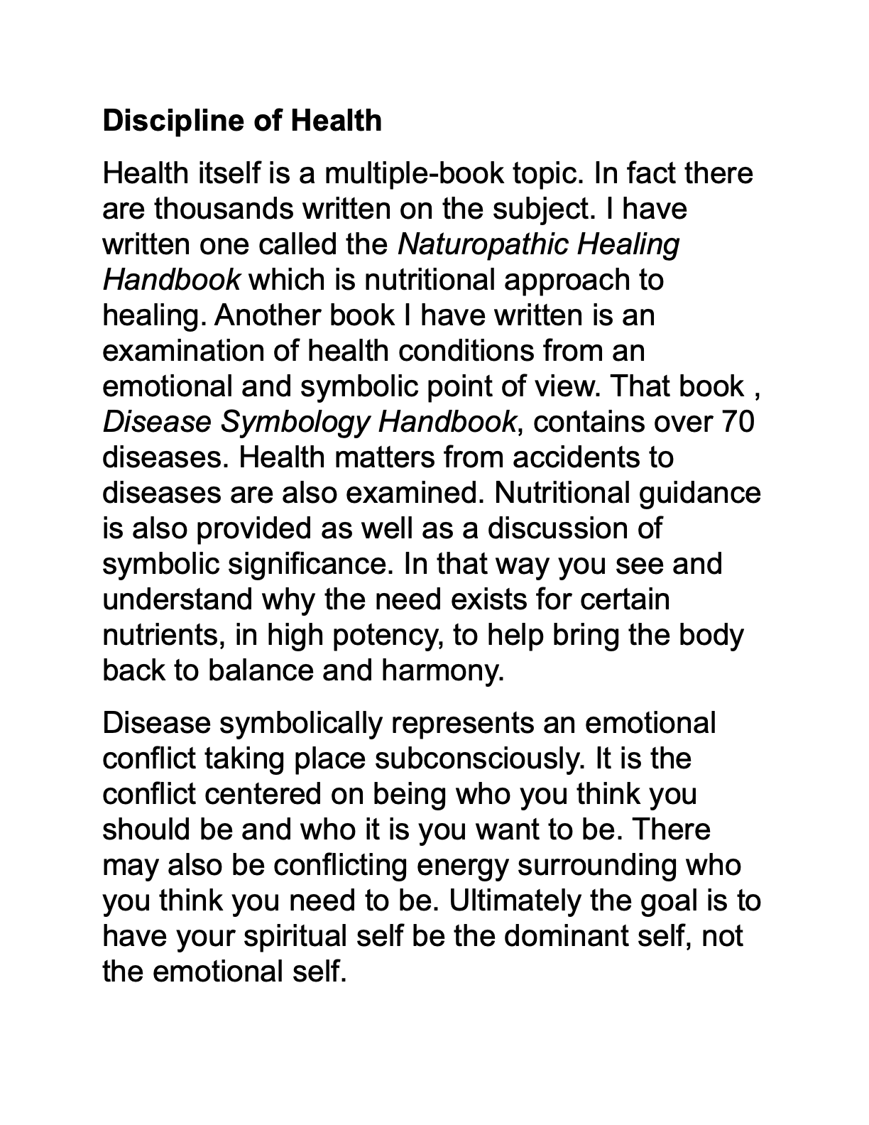 Discipline of Health