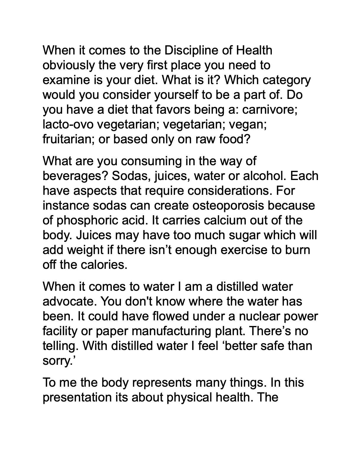 Discipline of Health