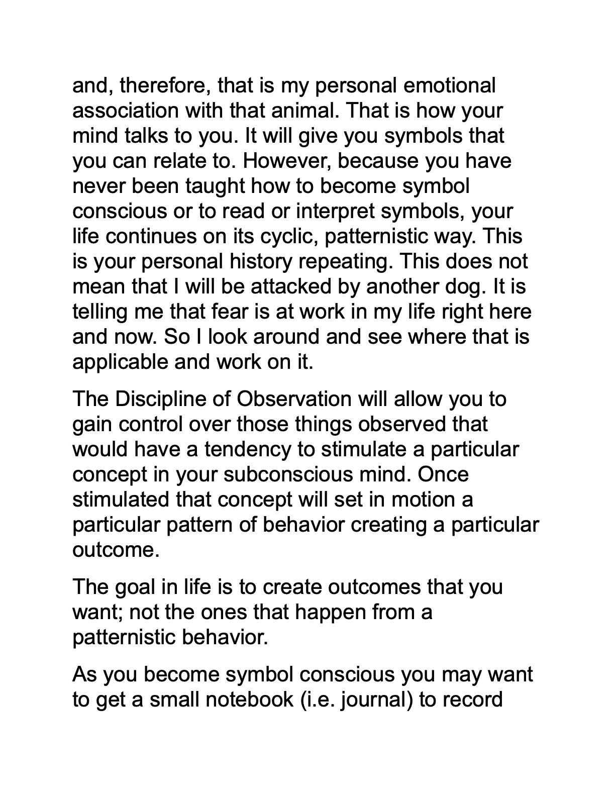 Discipline of Observation