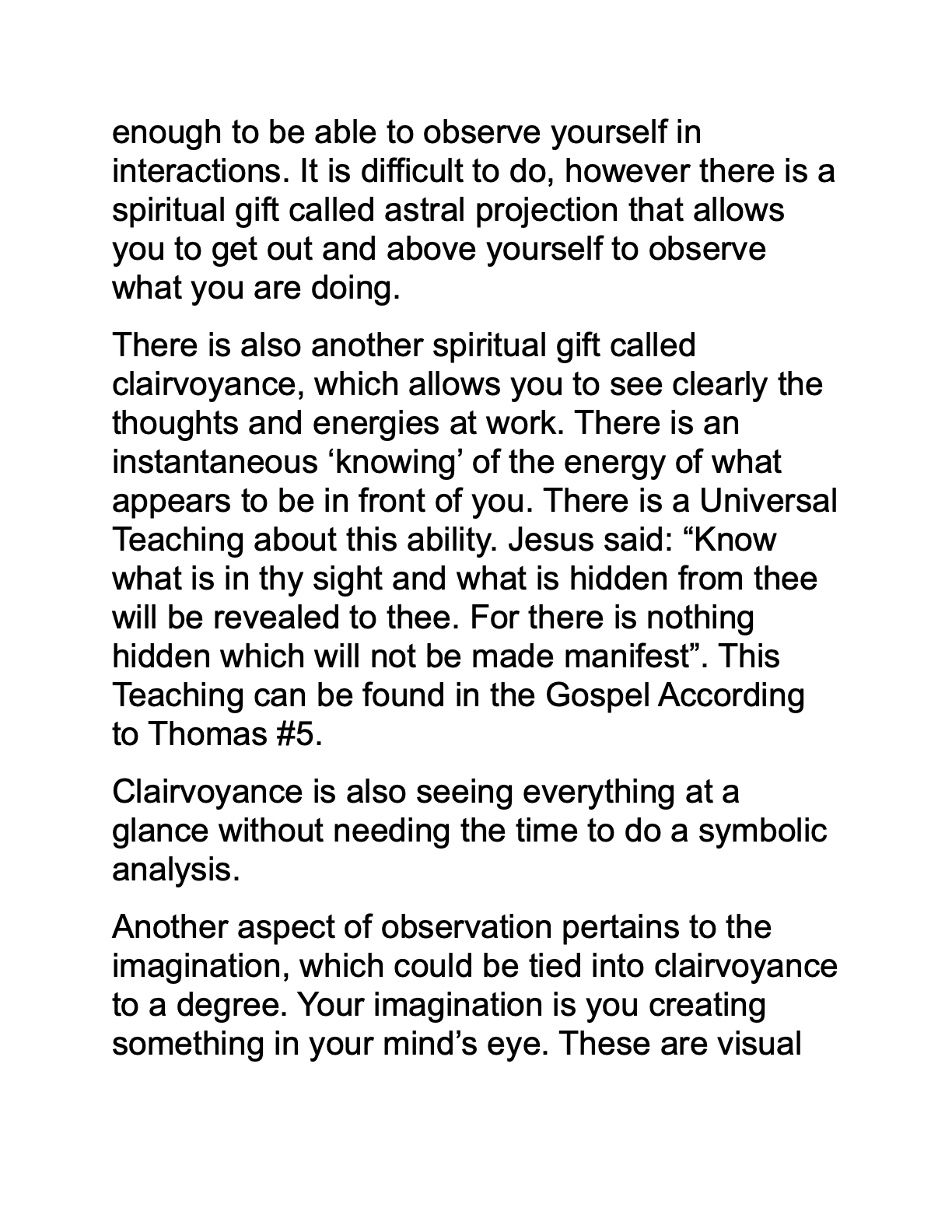 Discipline of Observation
