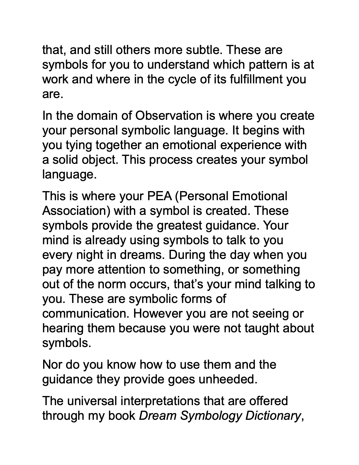 Discipline of Observation