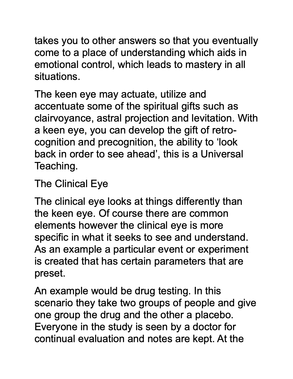 Discipline of Observation