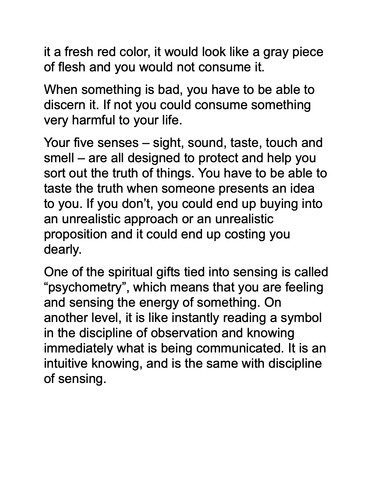 Discipline of Sensing