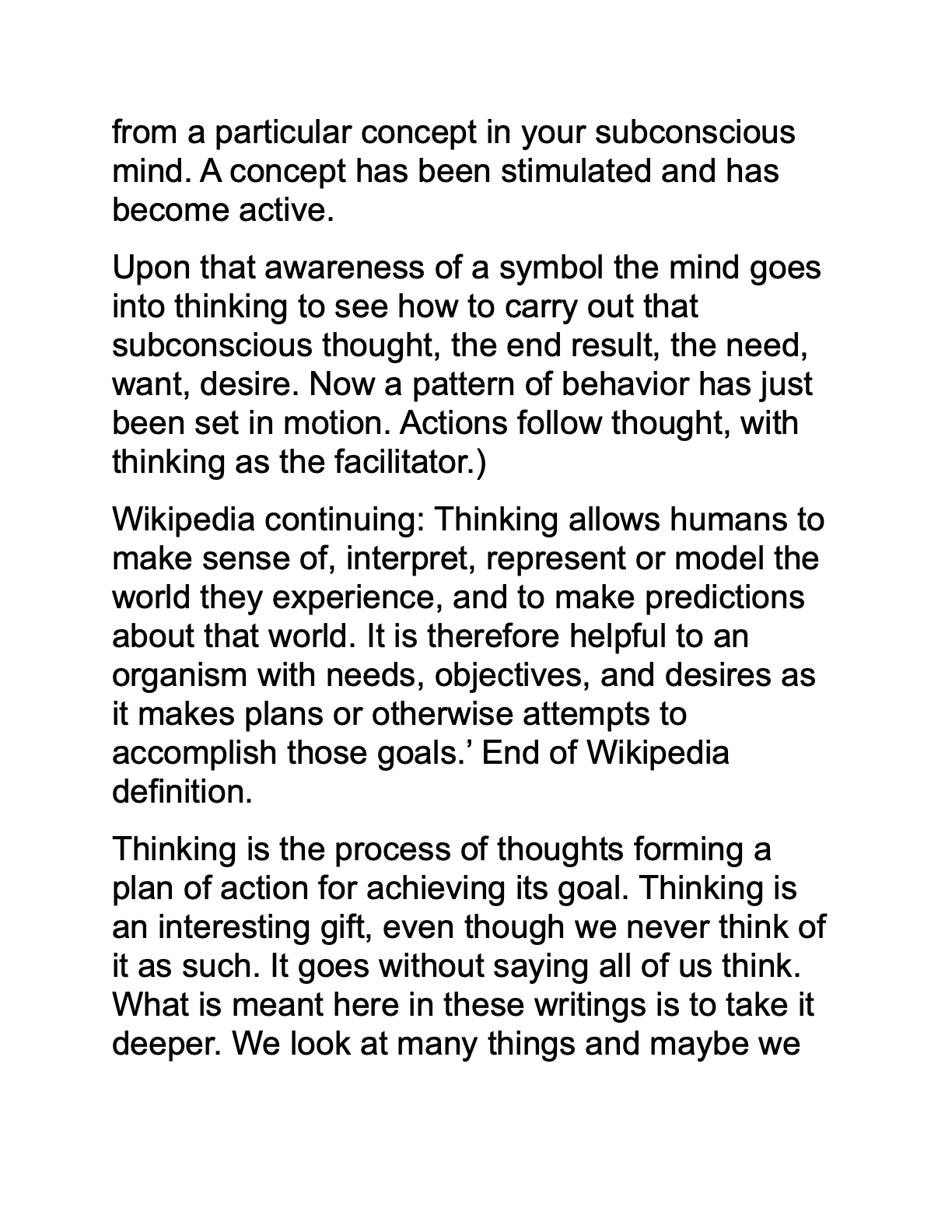 Discipline of Thought
