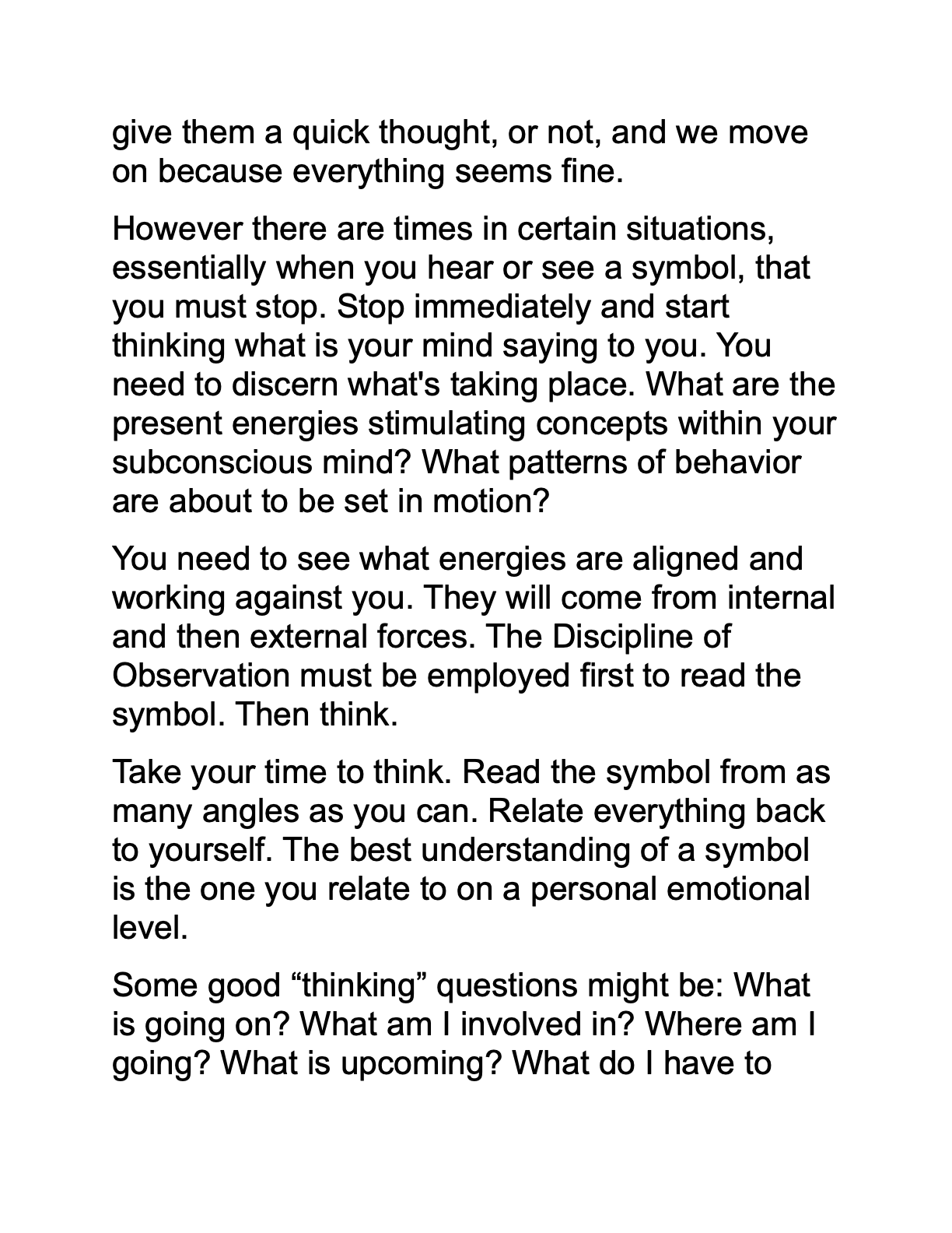 Discipline of Thought
