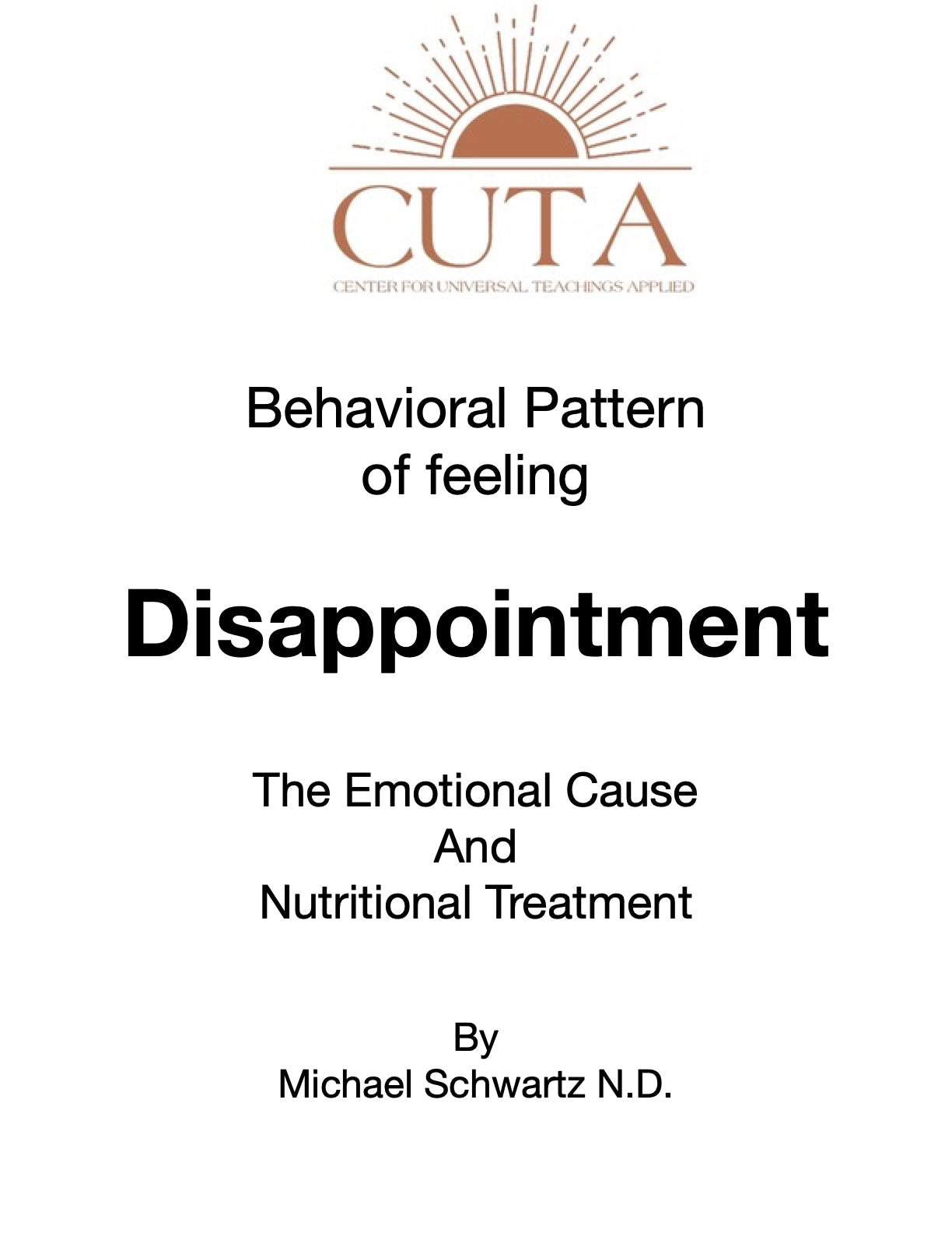 Behavioral Pattern of feeling Disappointment