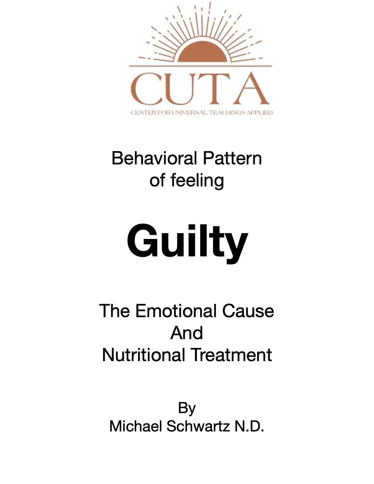 Behavioral Pattern of Feeling Guilty