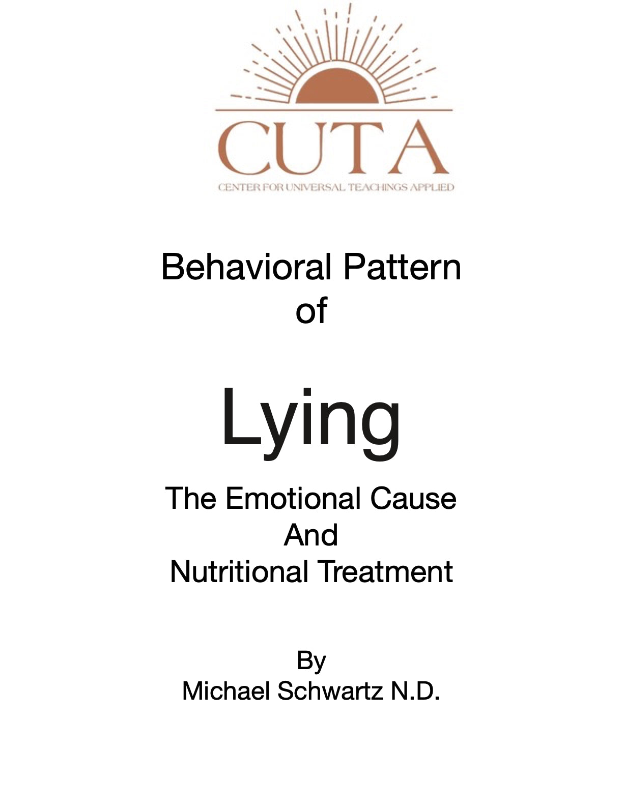Behavioral Pattern of Lying