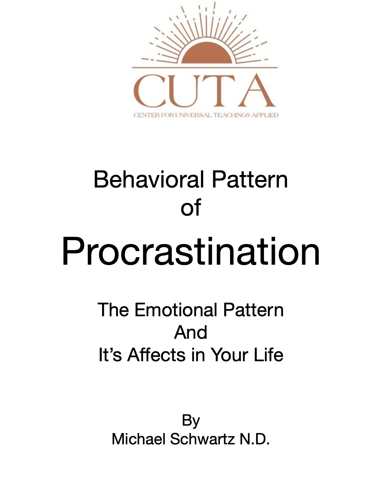 Behavioral Pattern of Procrastination