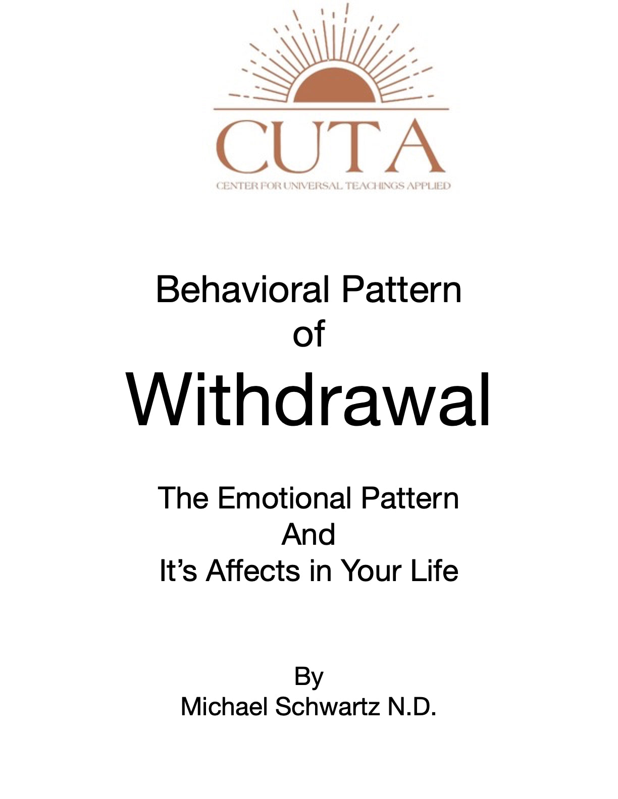 Behavioral Pattern of Withdrawal