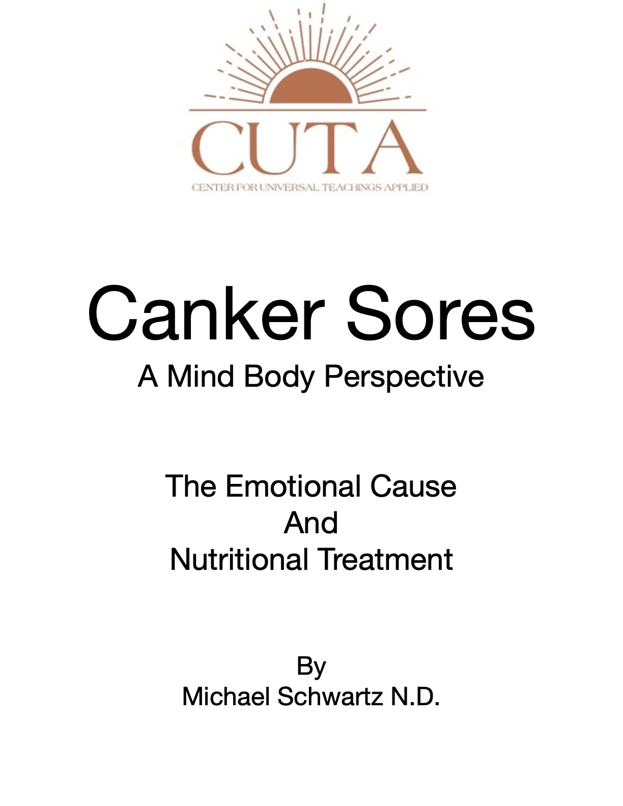 Canker Sores Booklet