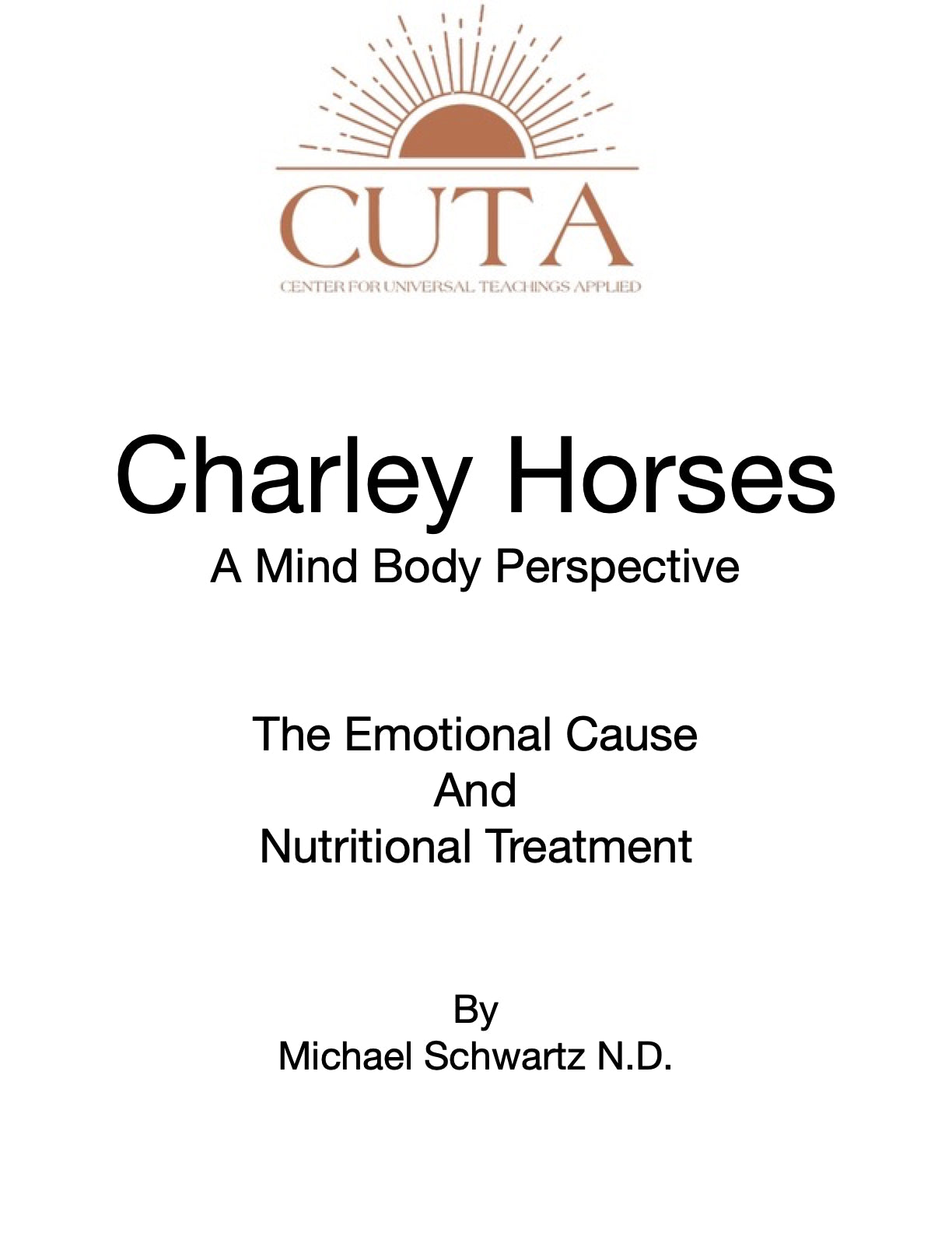 Charley Horses Booklet