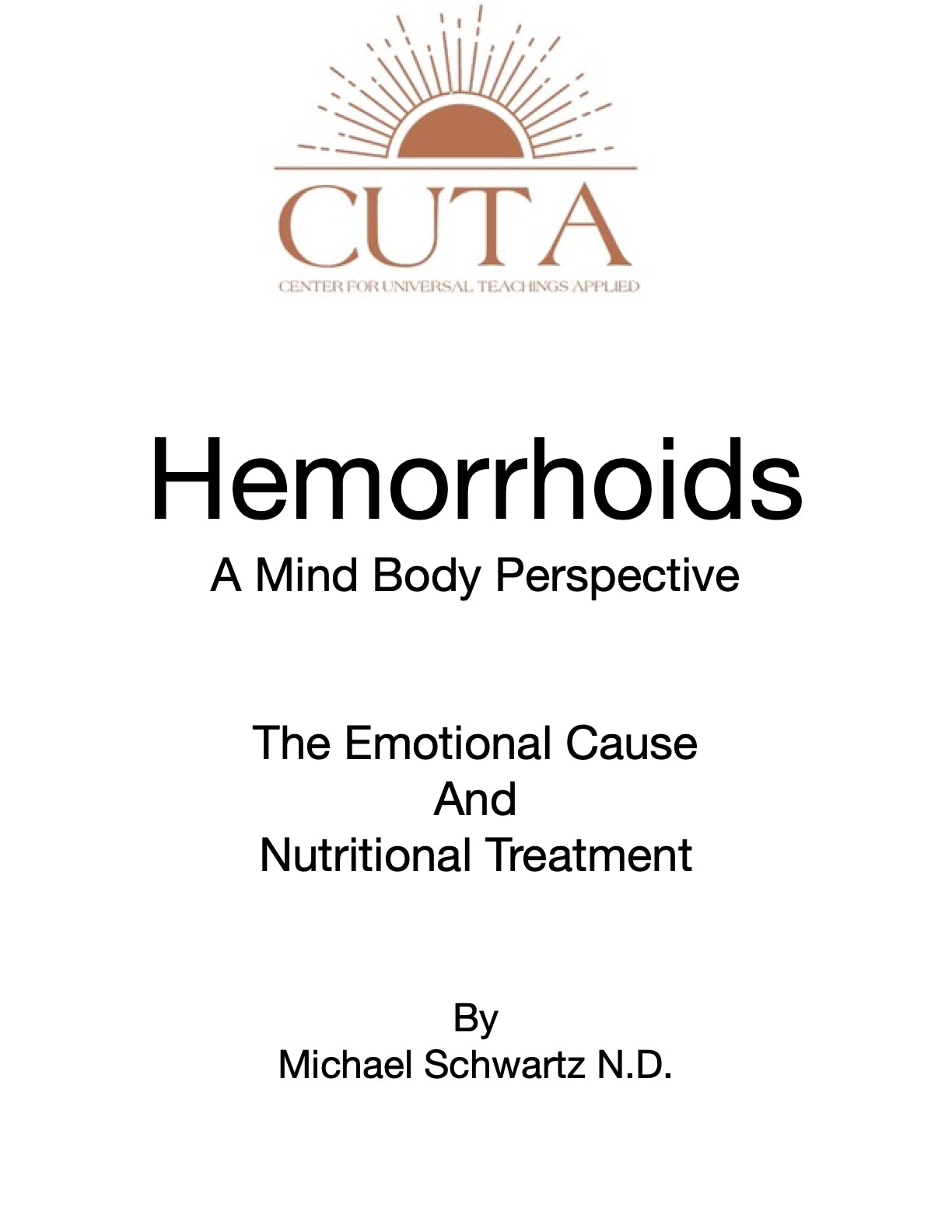 Hemorrhoids Booklet