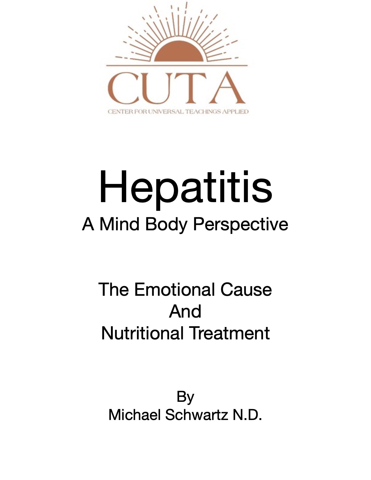Hepatitis Booklet