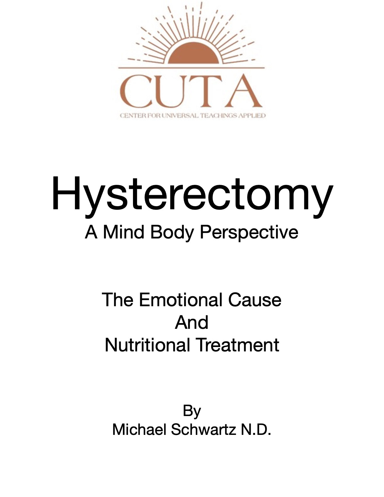 Hysterectomy Booklet