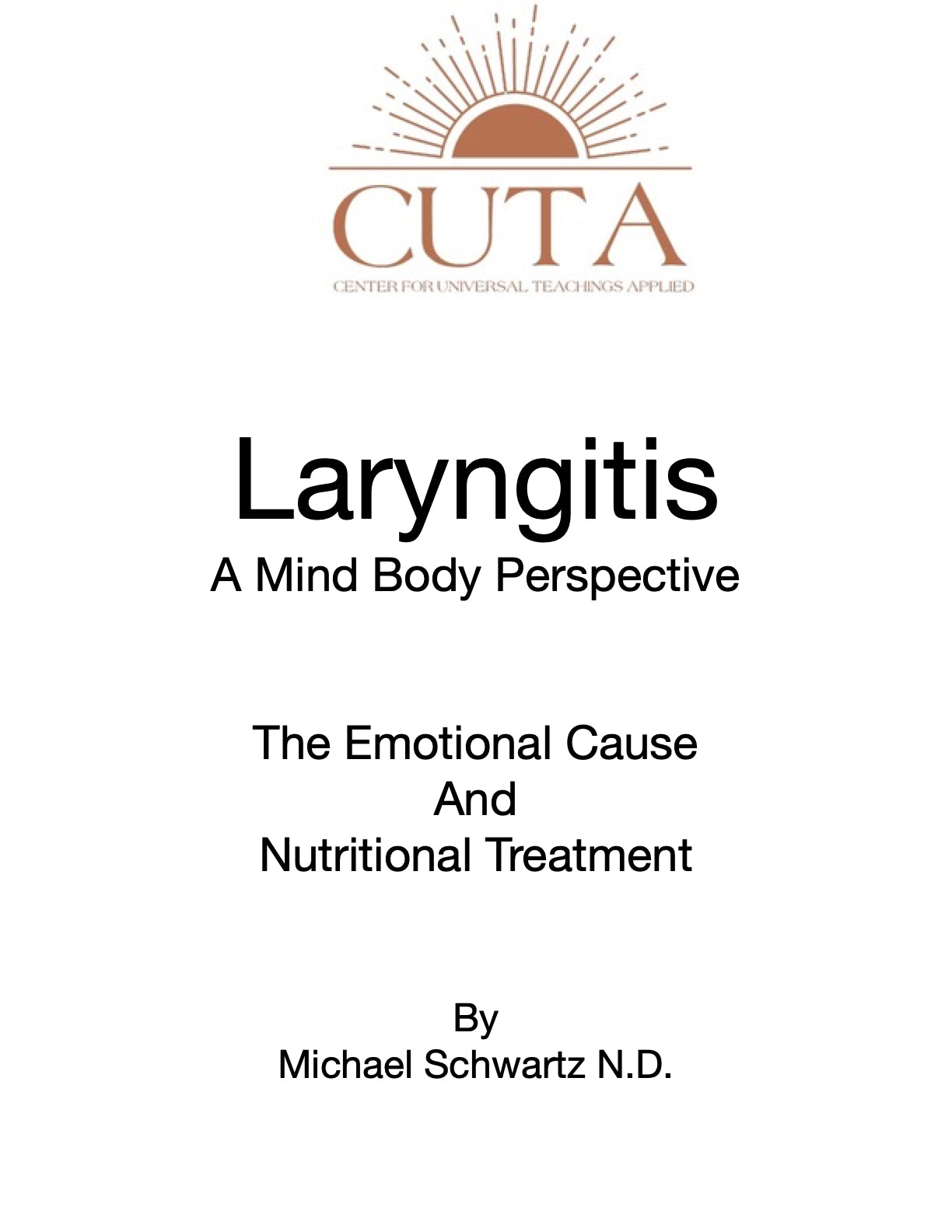 Laryngitis Booklet