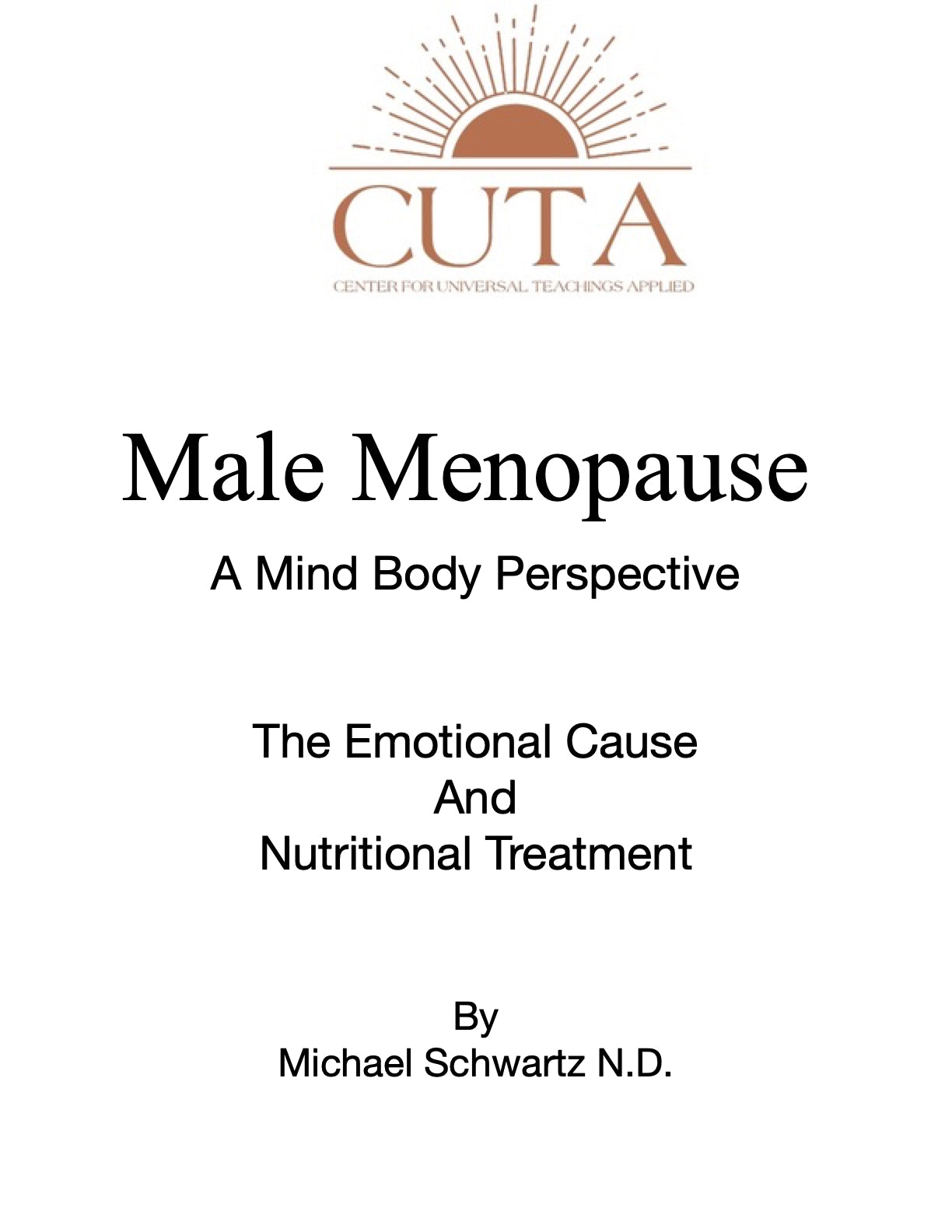 Male Menopause Booklet