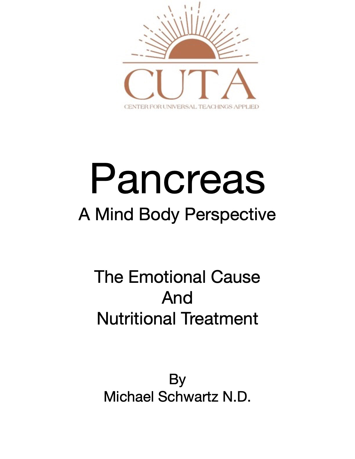 Pancreas Issues Booklet