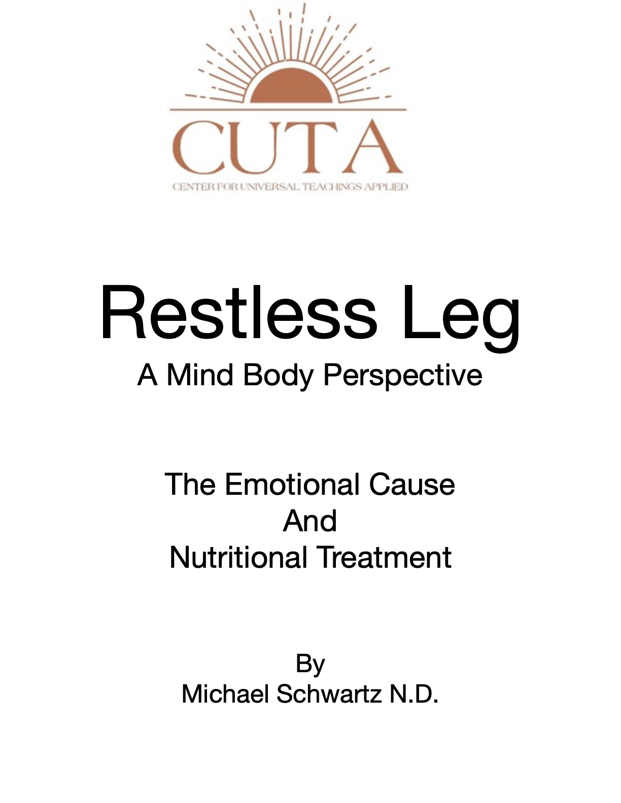 Restless Leg Booklet