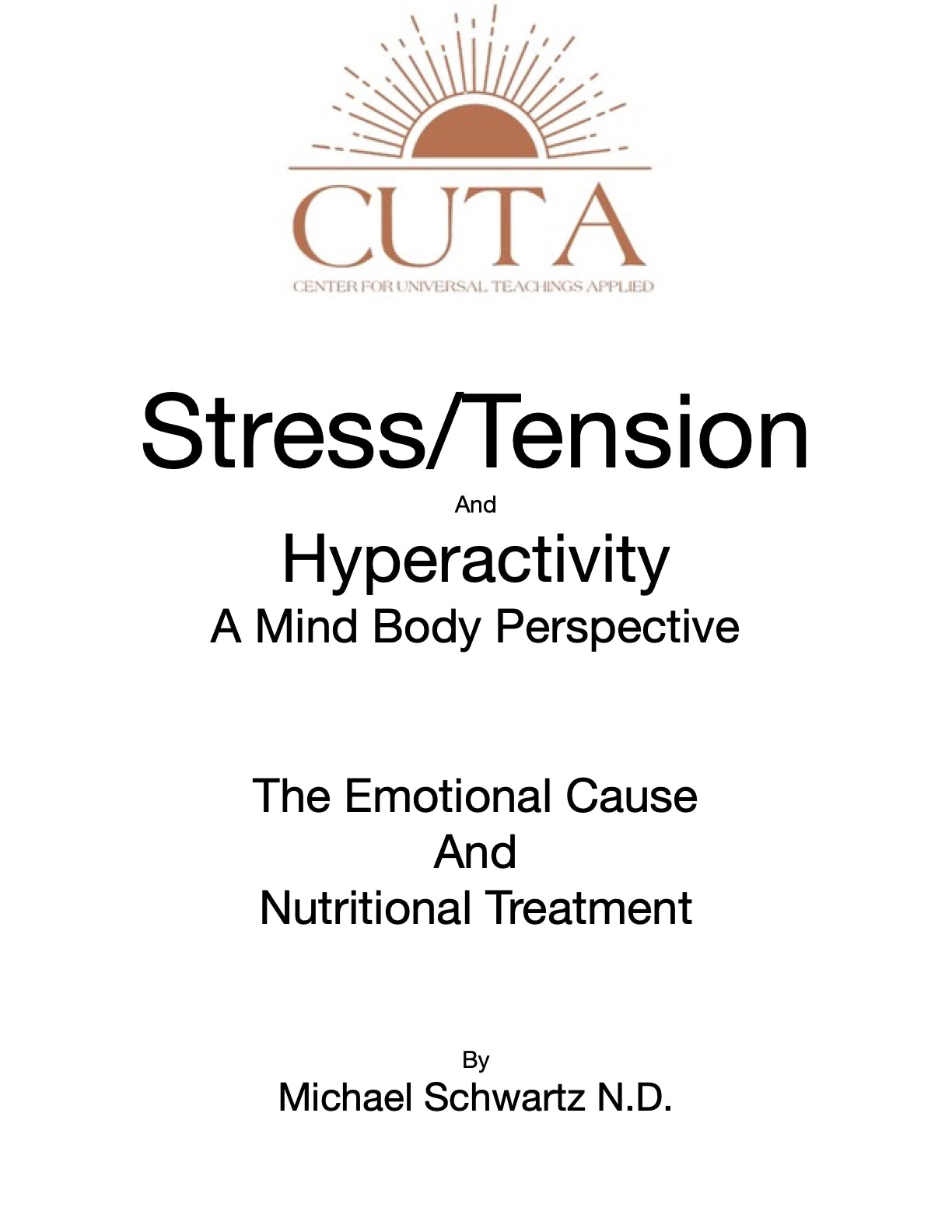 Stress  Tension Booklet