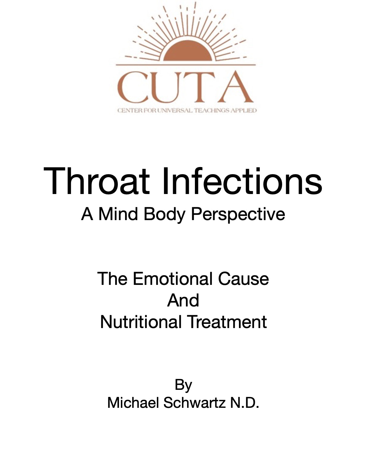 Throat Infections Booklet